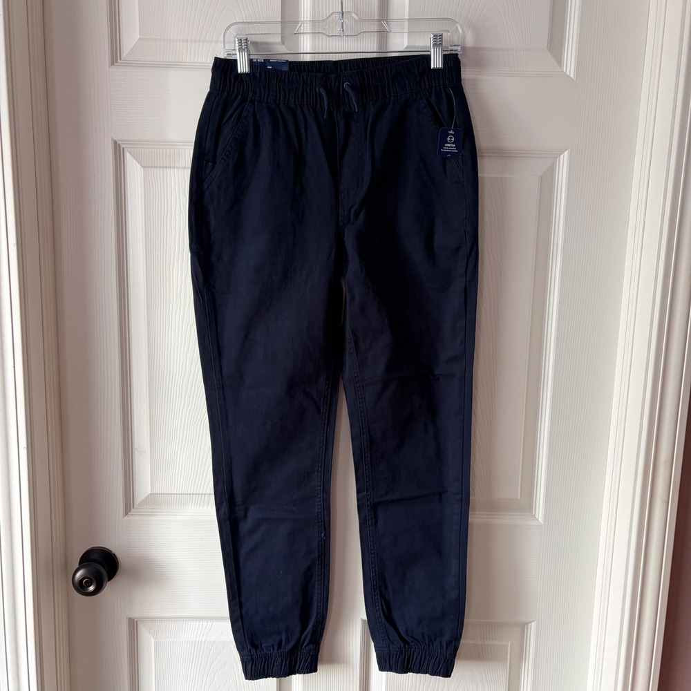 IZOD Mens Approved Schoolwear Stretch Jogger Navy Blue Pants Size S IUFCC601